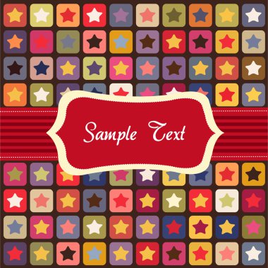 Seamless stars colorful pattern, card clipart