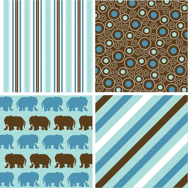 stock vector Seamless patterns with fabric texture