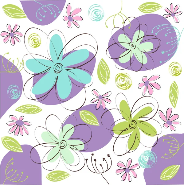 Floral card, easter — Stock Vector