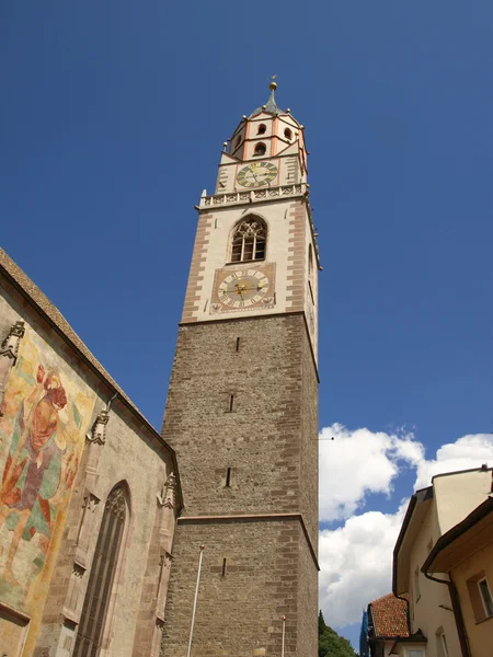 Merano 'nun çan kulesi - Bolzano - İtalya