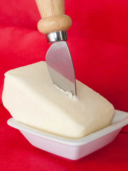Manteiga e faca — Fotografia de Stock