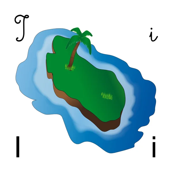 Insula - Școala Alfabetului — Vector de stoc