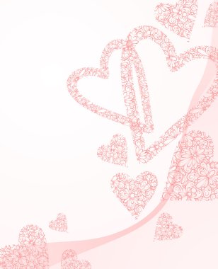 Seamless Valentin's Day background, pattern with hearts and flowers. clipart