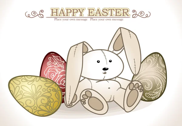 兔子的复活节彩蛋. — 图库矢量图片