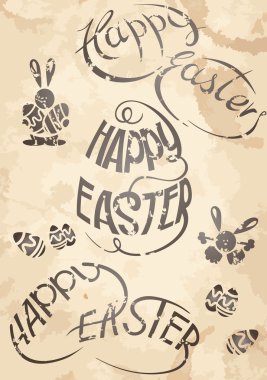 Happy Easter vector set: design elements. clipart