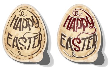 Happy Easter stickers. clipart