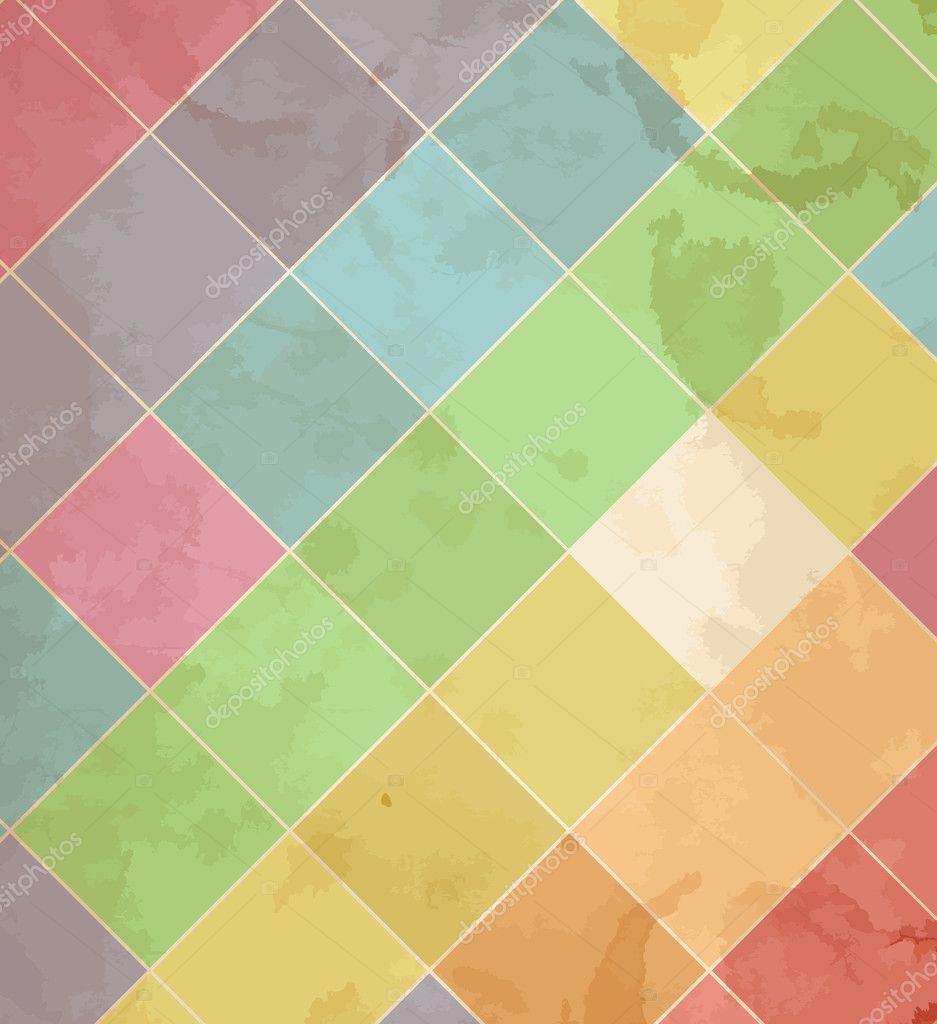 Colored square background. Stock Illustration by ©HelenStock #9930723