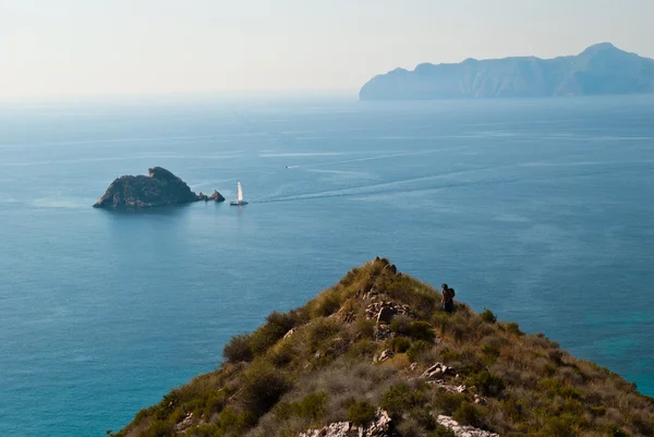 stock image Mountain and ocean in Cartagena