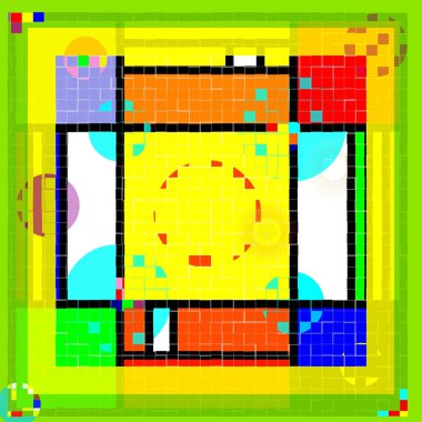 Abstract colorful squares clipart