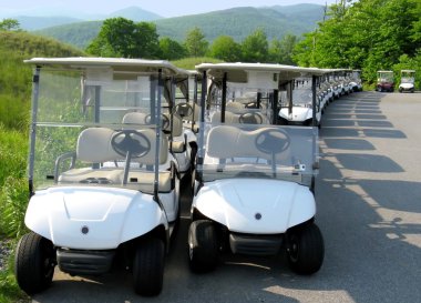 Golf carts clipart