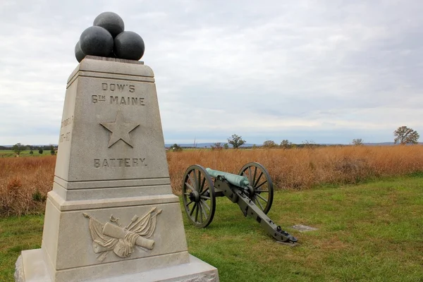 6th maine battery monument — Stock Photo, Image