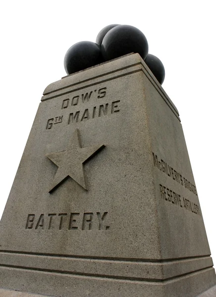 Dow's 6th maine battery monument — Stock Photo, Image