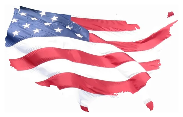 Контур флага США — стоковое фото
