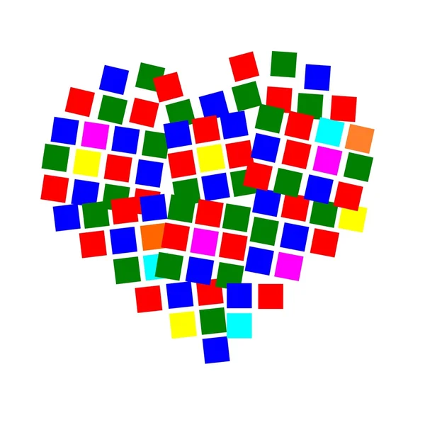 Vierkante hart — Stockfoto