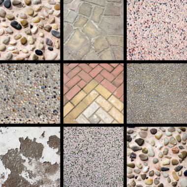 Stone texture collage clipart