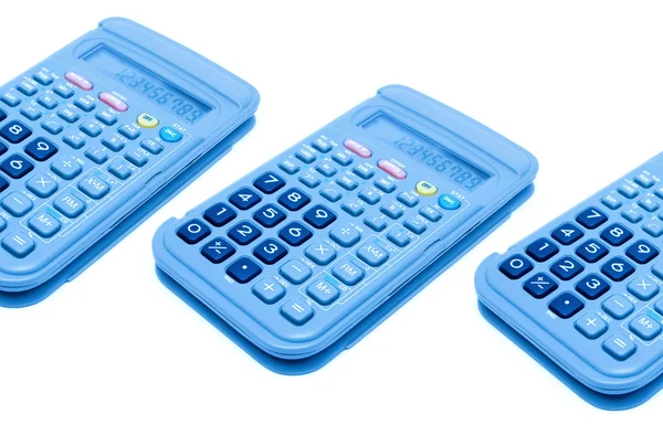 Calculadoras isoladas em fundo branco — Fotografia de Stock