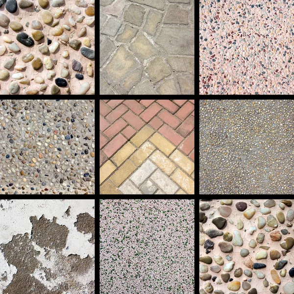 Collage texture in pietra — Foto Stock