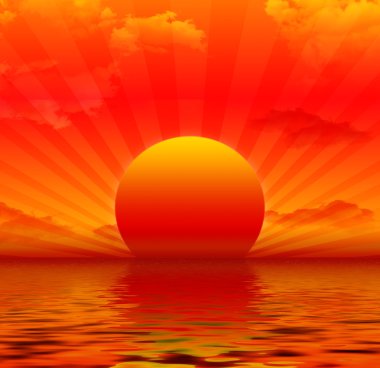 Red Sunset clipart