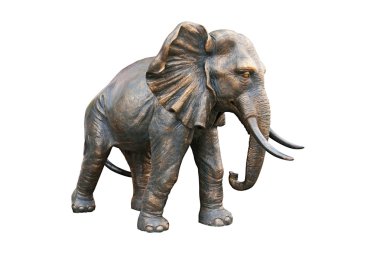 Bronze Elephant (Clipping path!) clipart