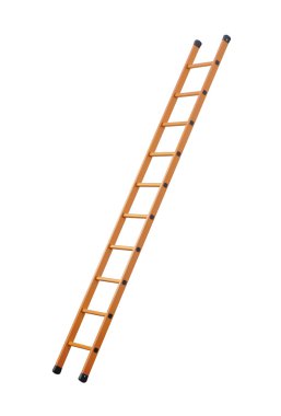 Ladder (clipping path!) isolated on white background clipart