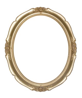 Oval photo frame (Clipping path!) clipart