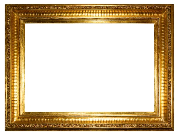 Golden photo frames (clipping path!) — Stock Photo, Image