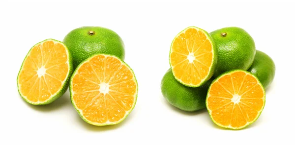 Beyaz arkaplanda yalıtılmış turunçgil meyveleri — Stok fotoğraf