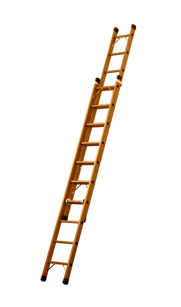 Ladder (uitknippad!) geïsoleerd op witte achtergrond — Stockfoto
