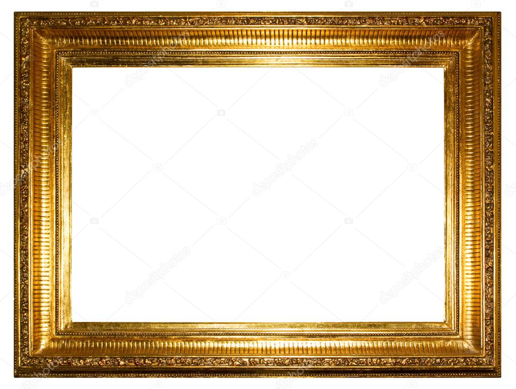 Golden photo frames (clipping path!)