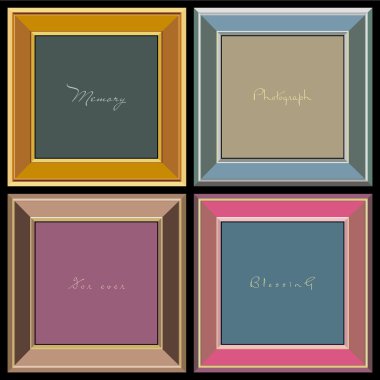 Vector photo frames clipart