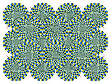 Vector Optical illusion Spin Cycle with snakelike (EPS) clipart