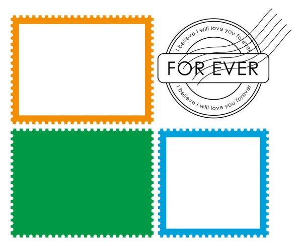 stock vector Blank postage stamp-Vector