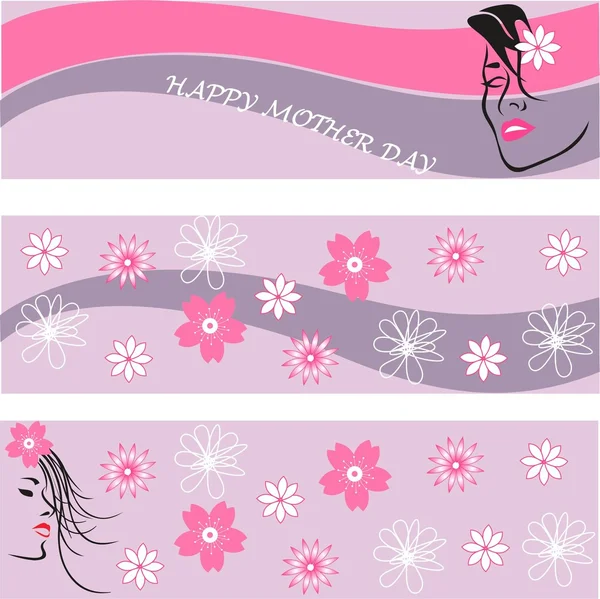 Mother day's background set — Stock Vector