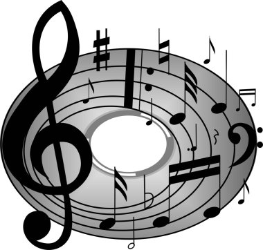 Musical background clipart