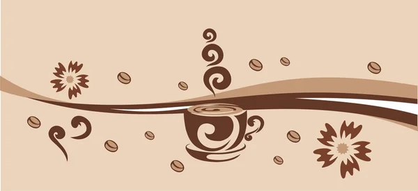 Coffee beans background — Stock Vector