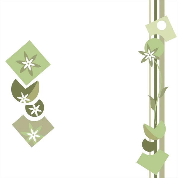 Floraler Hintergrund und floraler Rahmen — Stockvektor
