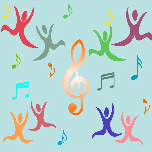 stock vector Dancing in the community