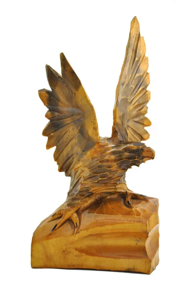 Statua aquila in legno Immagini Stock Royalty Free