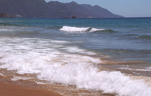 Glifada пляж, Керкіра, Греція, Ліцензійні Стокові Зображення