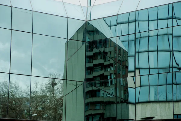 Modern glass building in Macedonia. — Stock Photo, Image