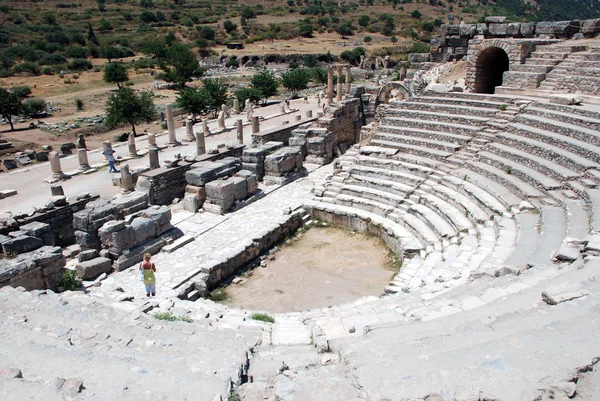 Anfiteatro em Éfeso, Izmir, Turquia, Ásia — Fotografia de Stock