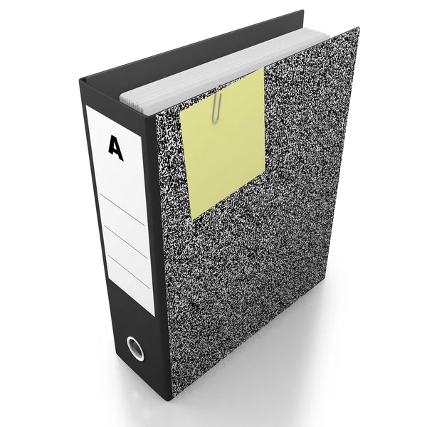 Office folder with clip and postit note — Stock Photo, Image