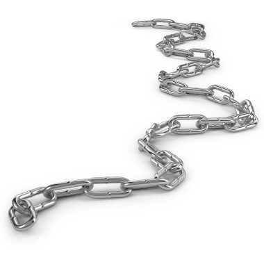 Curly Length of Chain Links clipart