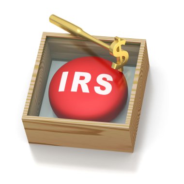 Emergency red pill reminder for IRS clipart