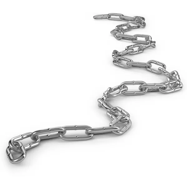 Curly Length of Chain Links — Stock Photo, Image