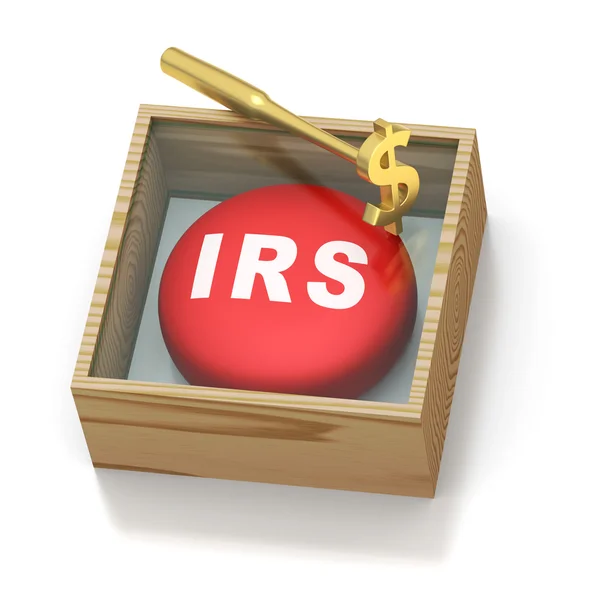 Emergency red pill reminder for IRS — Stock Photo, Image
