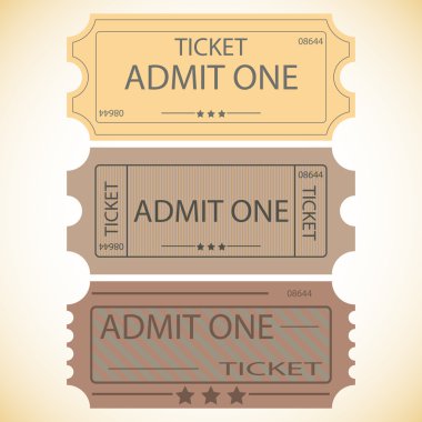 Three tickets. clipart