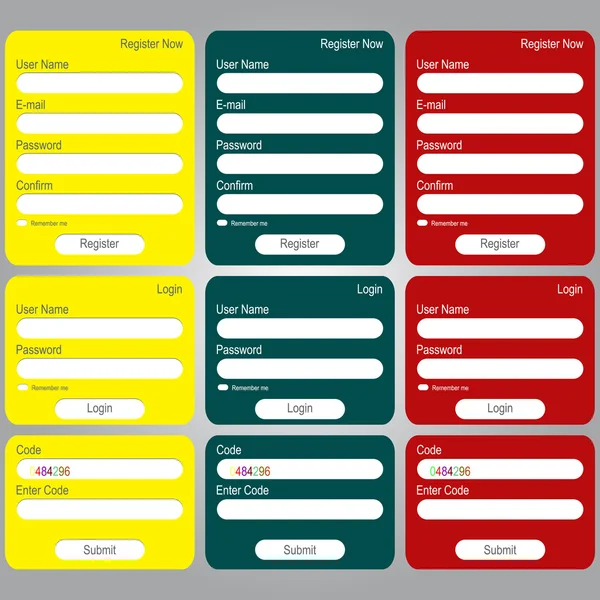 oturum açma ve kayıt web formları.