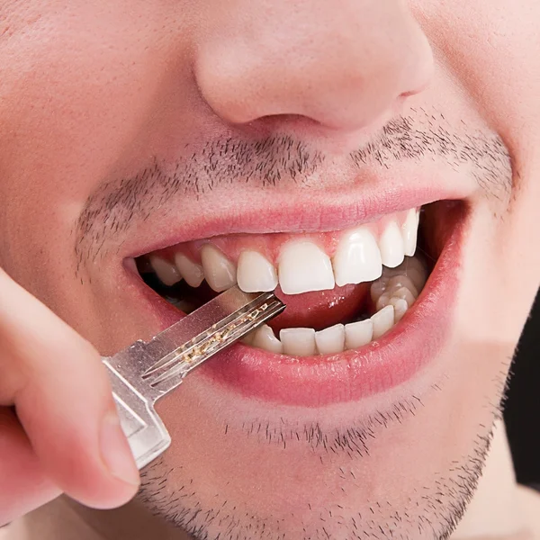 stock image Man with white teeth