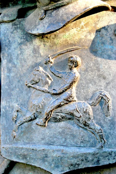 stock image Bronze baroque statue detail